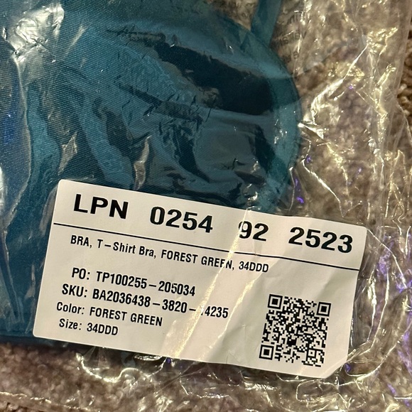 NWT Savage X Fenty 34DDD Green T-Shirt Bra - Picture 4 of 4